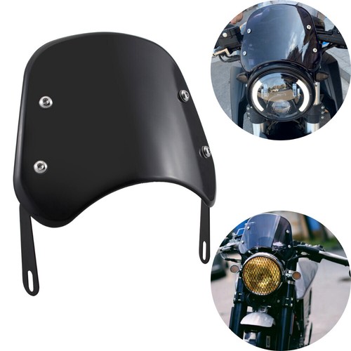Black motorcycle windshield - black,