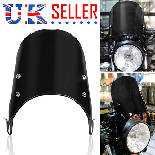 Black motorcycle windshield - motorcycle,